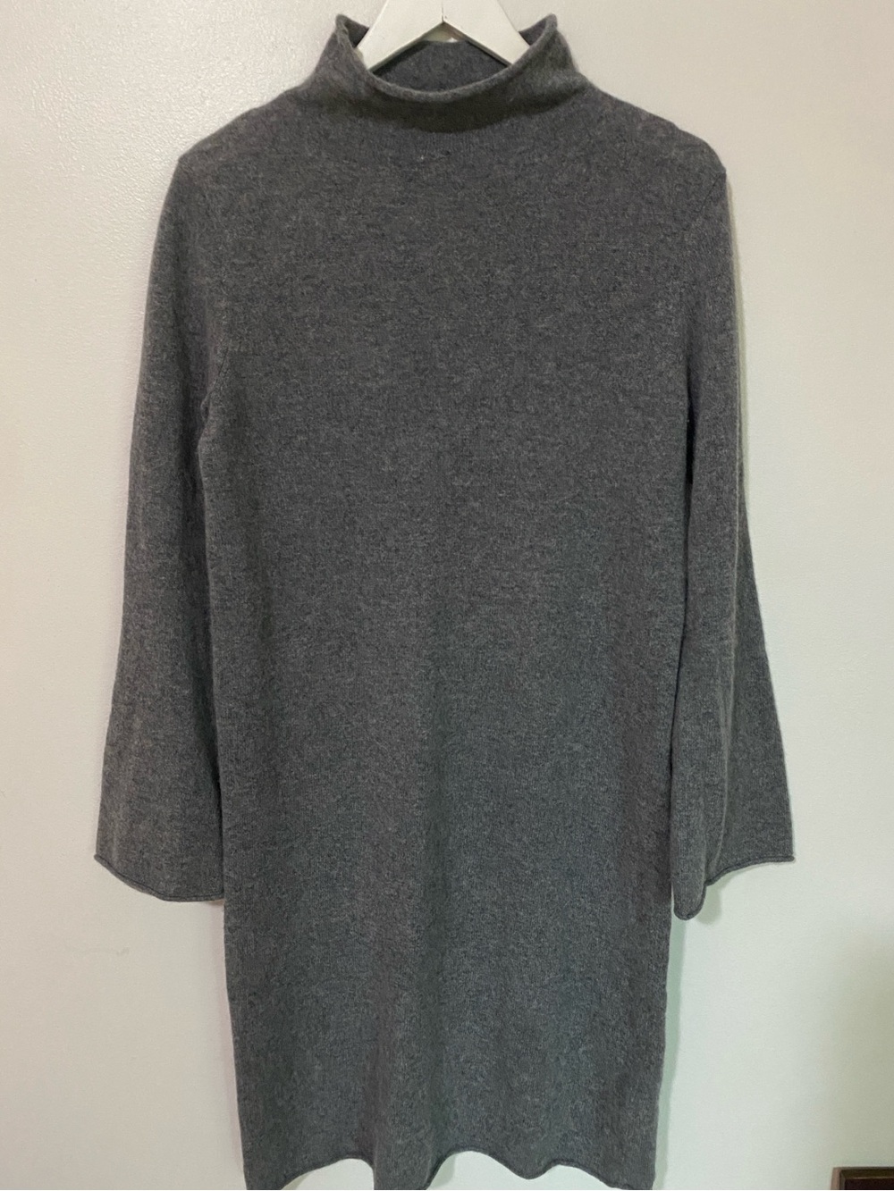Philosophy Cashmere Women’s Sweater Dress Gray *hole
